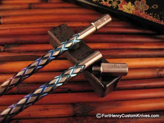 Steve Kelly - Ti Sushi Chopsticks - Two Piece - Custom Anodized Titanium - Image 7