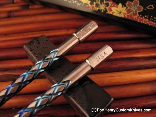 Steve Kelly - Ti Sushi Chopsticks - Two Piece - Custom Anodized Titanium - Image 8