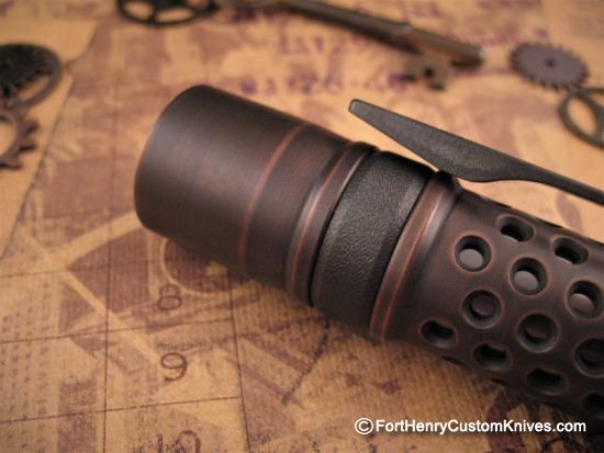 Barrel Custom Flashlight - Custom Copper M2JN - Zirconium Accents - Image 2