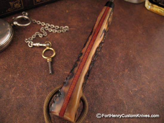 Hiroaki Ohta - Gentleman's Amber Stag Belt Knife - San Mai - Image 3