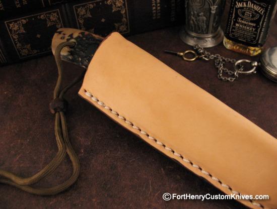 Hiroaki Ohta - Gentleman's Amber Stag Belt Knife - San Mai - Image 6