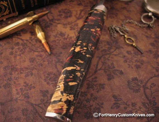 Georgi Menchev - Custom Camp Knife - Maple Burl - Image 3