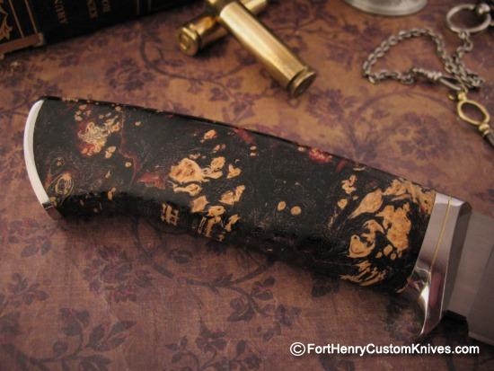 Georgi Menchev - Custom Camp Knife - Maple Burl - Image 4