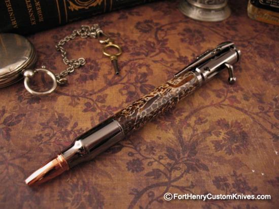 Arno Bernard - Bolt Action Pen - Kudu Horn - Rifle Clip