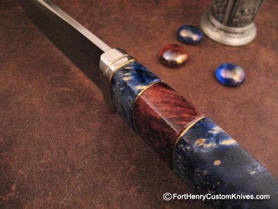 Georgi Menchev - Custom Camp Knife - Maple Burl - Image 3