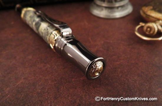 Courtney Turnage - Custom Mammoth Tooth Pen - Leather Sheath - Image 4