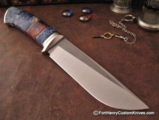 Georgi Menchev - Custom Camp Knife - Maple Burl - Image 6