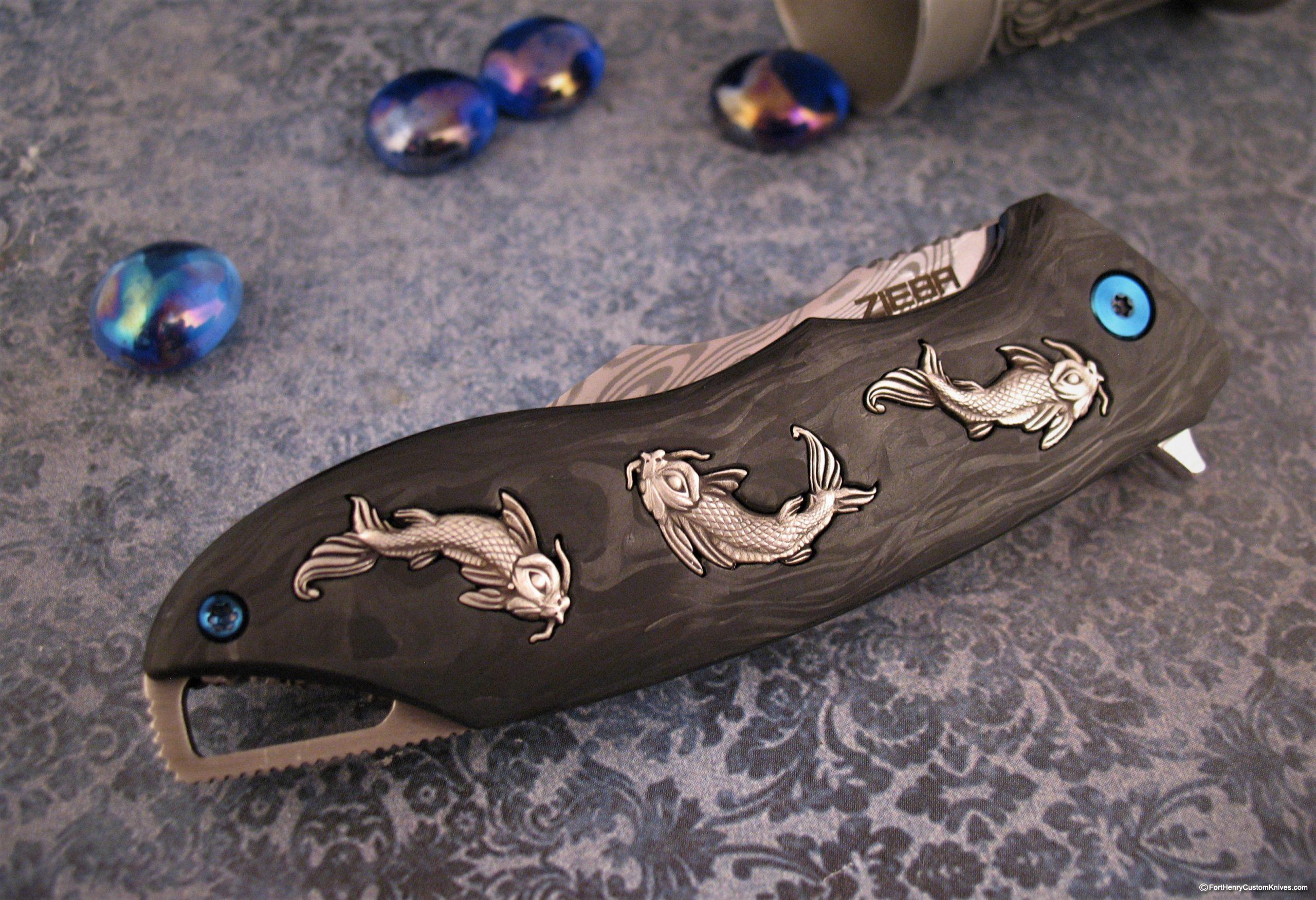 Michael Zieba - Customized S7 - Damasteel - Koi Inlay/Etch - Image 2