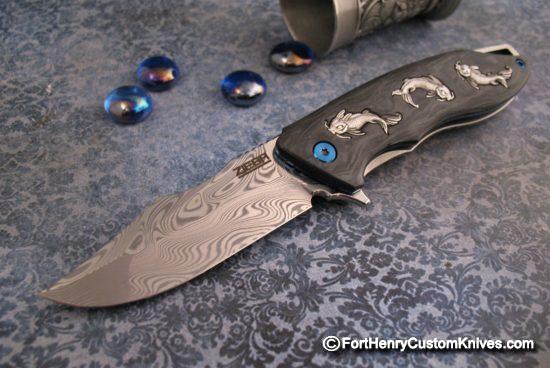 Michael Zieba - Customized S7 - Damasteel - Koi Inlay/Etch