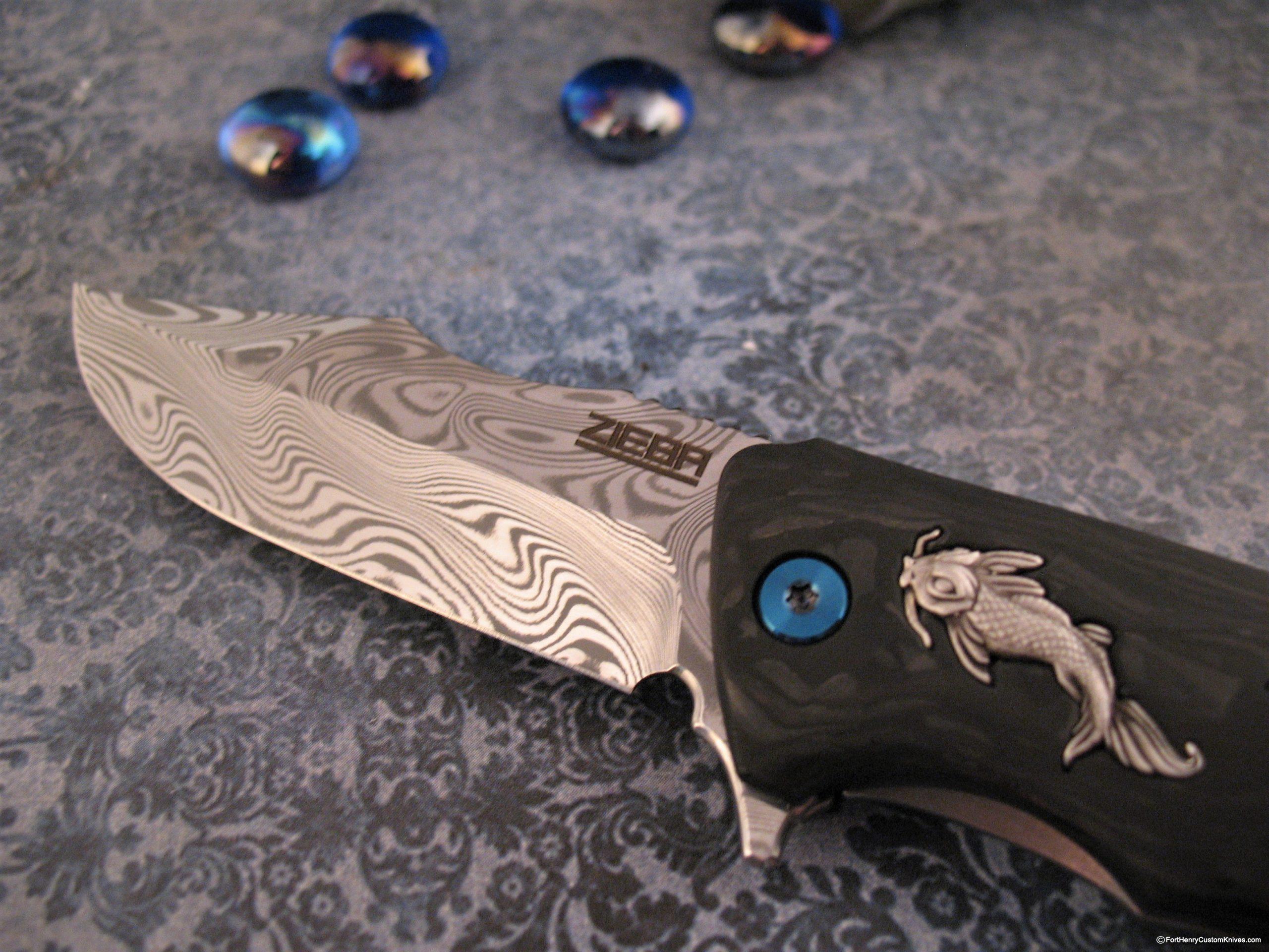 Michael Zieba - Customized S7 - Damasteel - Koi Inlay/Etch - Image 3
