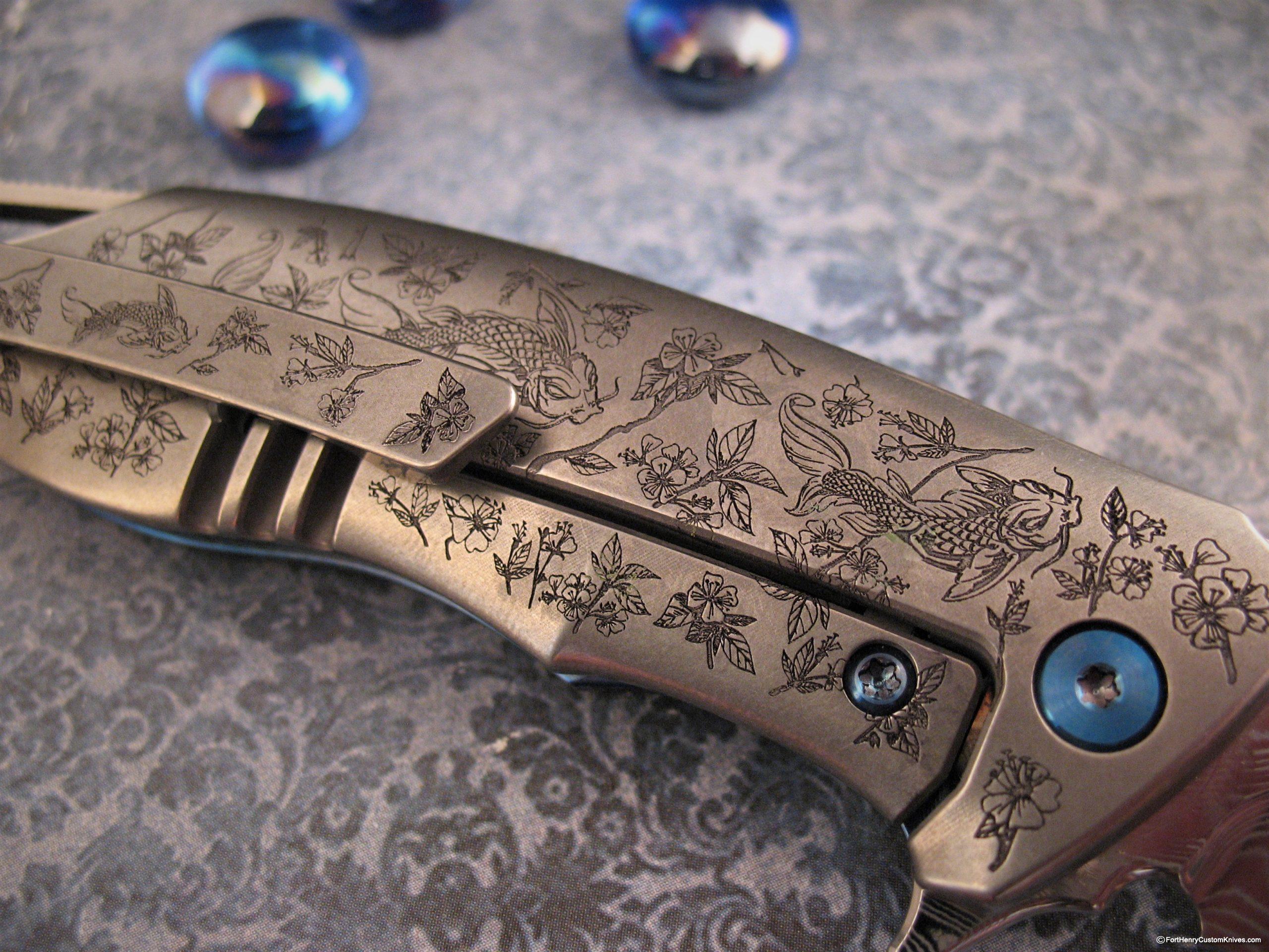 Michael Zieba - Customized S7 - Damasteel - Koi Inlay/Etch - Image 7