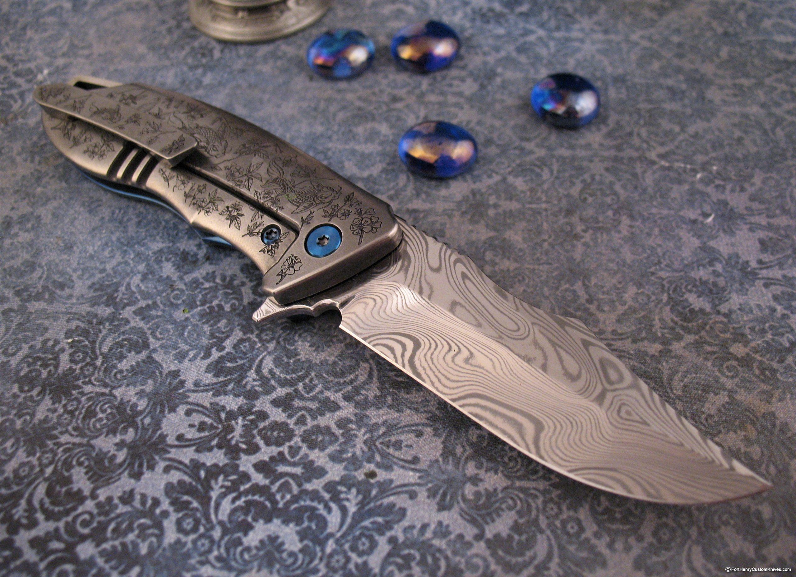 Michael Zieba - Customized S7 - Damasteel - Koi Inlay/Etch - Image 8