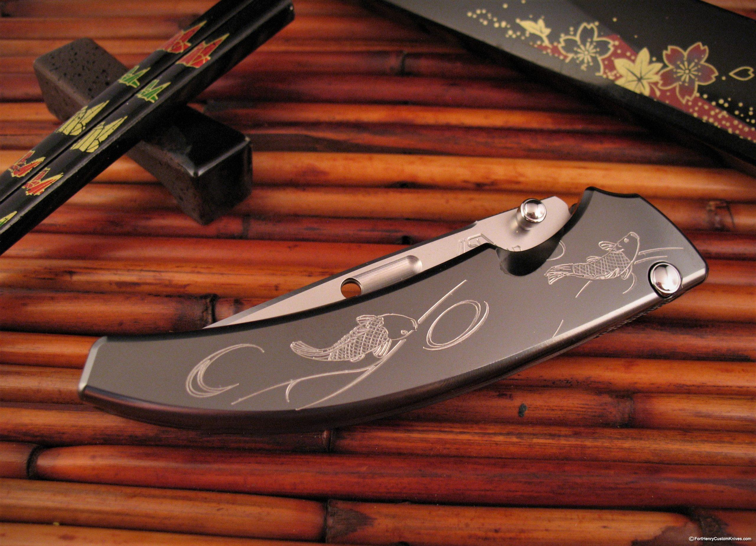 Rockstead Knives - Shu (Koi)- Titanium / Mirror Polished ZDP - Image 3