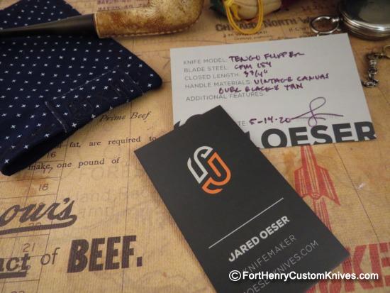 Jared Oeser - Tengu Flipper - Vintage Micarta - Image 8