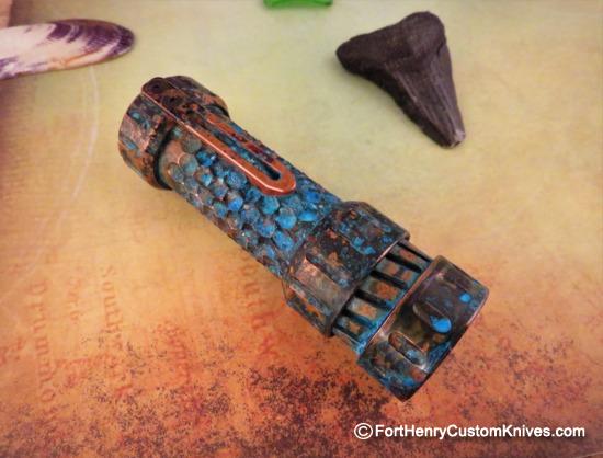 MechForce - MechTorch Turbo EDC Flashlight - Copper Forced Patina