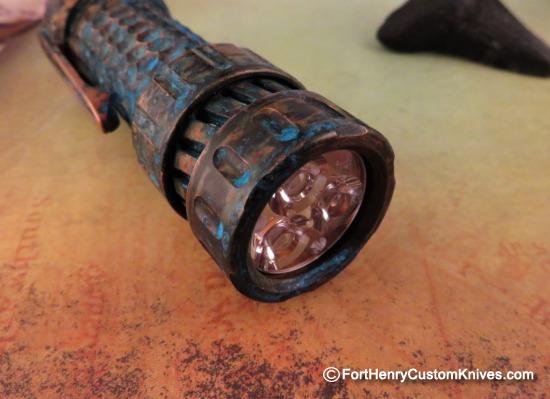 MechForce - MechTorch Turbo EDC Flashlight - Copper Forced Patina - Image 3