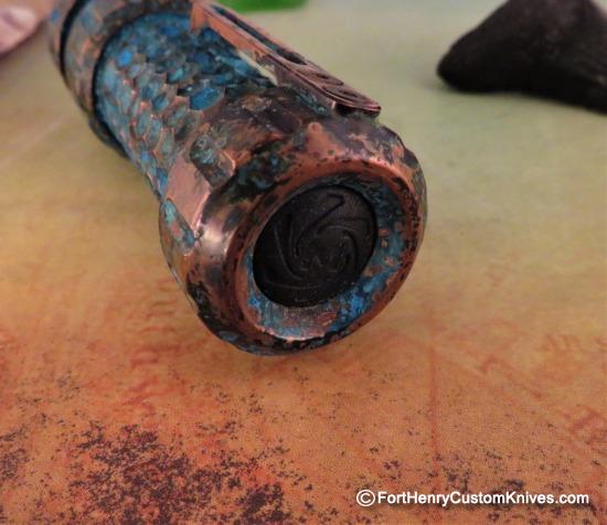 MechForce - MechTorch Turbo EDC Flashlight - Copper Forced Patina - Image 4