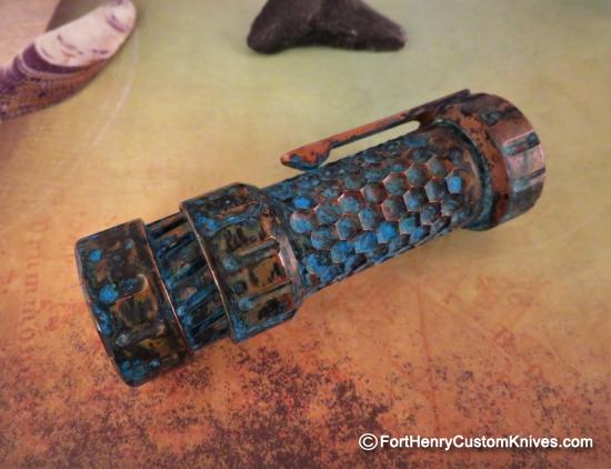 MechForce - MechTorch Turbo EDC Flashlight - Copper Forced Patina - Image 5