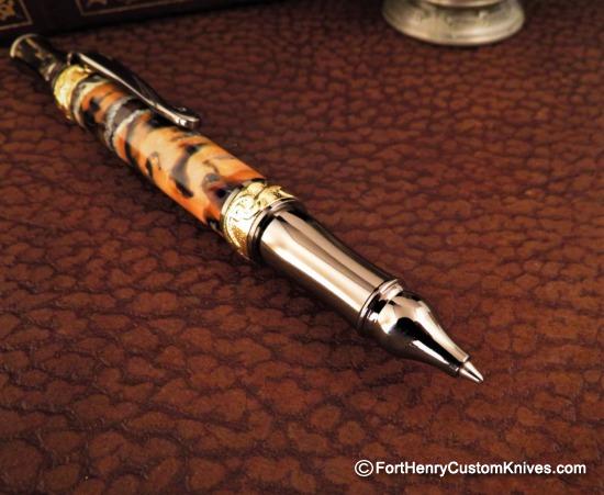 Courtney Turnage - Custom Mammoth Tooth Pen - Leather Sheath - Image 5