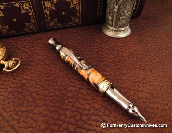 Courtney Turnage - Custom Mammoth Tooth Pen - Leather Sheath - Image 6