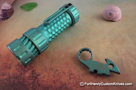 MechForce - MechTorch Turbo Flashlight - Titanium - Custom Ano