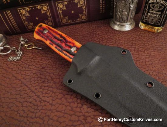 Bob Dozier - Custom Slim Outdoorsman - Amber Jigged Bone - Image 7