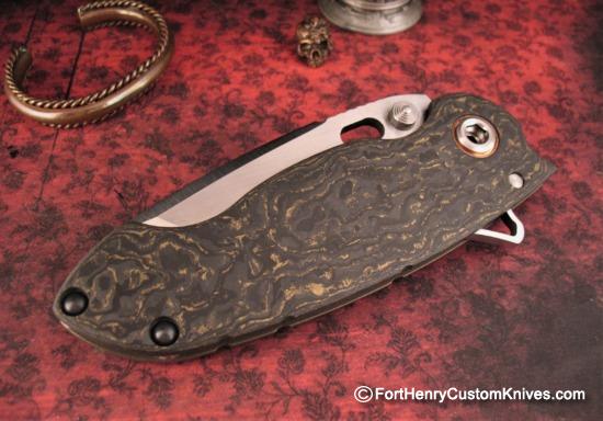 DireWare - V-5 Solo Tanto Recurve Flipper - Carbon Fiber - Image 2