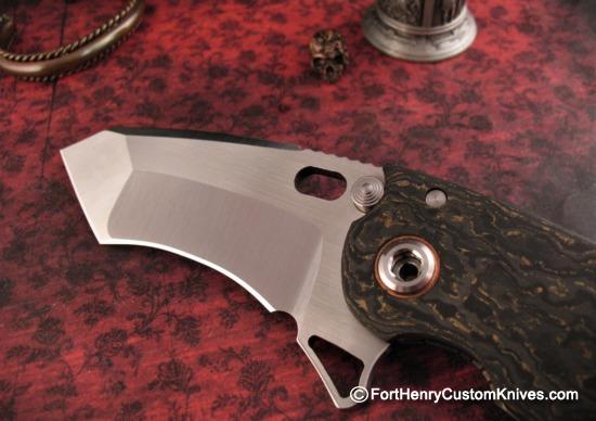 DireWare - V-5 Solo Tanto Recurve Flipper - Carbon Fiber - Image 3