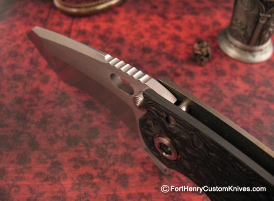 DireWare - V-5 Solo Tanto Recurve Flipper - Carbon Fiber - Image 4