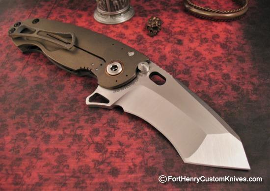 DireWare - V-5 Solo Tanto Recurve Flipper - Carbon Fiber - Image 7