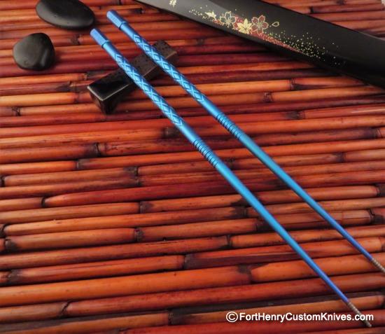 Steve Kelly - Ti Sushi 2 pc Chopsticks - Diamond Blurple
