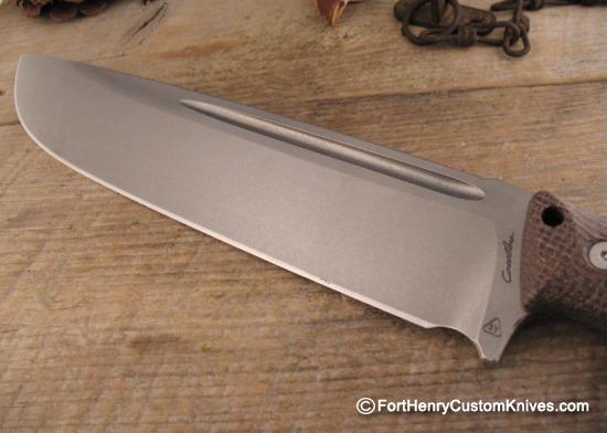 Nathan Carothers - RARE HD Medium Chopper - Burlap Micarta - Image 2