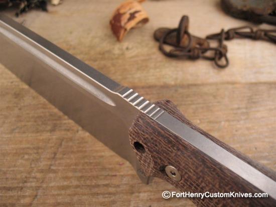 Nathan Carothers - RARE HD Medium Chopper - Burlap Micarta - Image 3