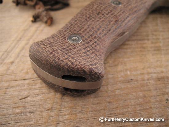 Nathan Carothers - RARE HD Medium Chopper - Burlap Micarta - Image 5