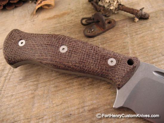 Nathan Carothers - RARE HD Medium Chopper - Burlap Micarta - Image 6