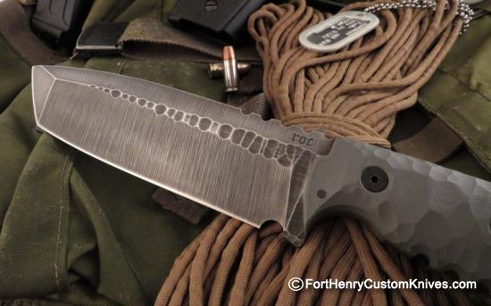 Ken Vehikite / Black Roc Knives - Custom Gator Variant - Combat Tanto - Image 2