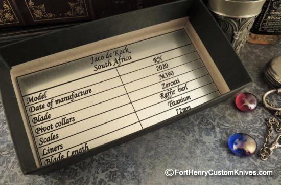 Jaco de Kock - RN Flipper - Raffir Burl - M390 - Image 8