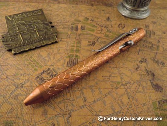 Brian Fellhoelter - Rare Dragon Scale Engraved - G2 Copper Pen
