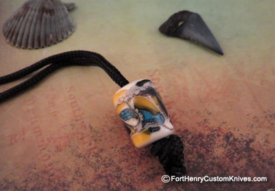 Igor Potapov - Fused Glass Lanyard Bead - Mosaic