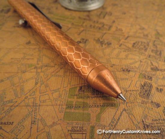 Brian Fellhoelter - Rare Dragon Scale Engraved - G2 Copper Pen - Image 3