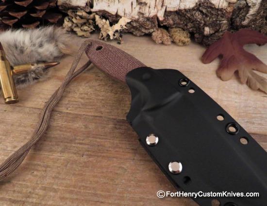 LKW Knives - Custom Bad Hunter - Burlap Micarta - Image 6