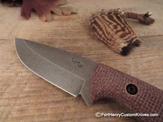LKW Knives - Custom Bad Hunter - Burlap Micarta - Image 2