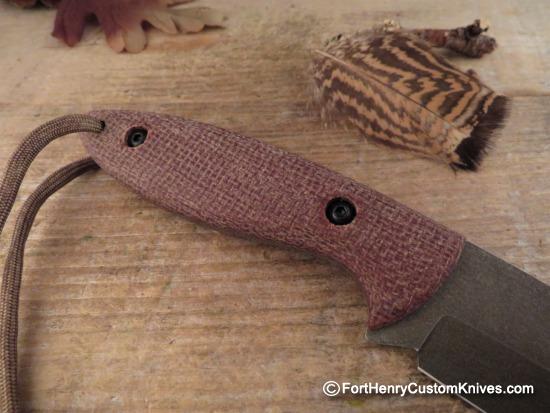 LKW Knives - Custom Bad Hunter - Burlap Micarta - Image 4