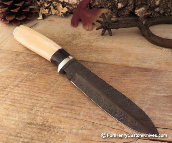 Herb Derr - Rare Feather Pattern Long Hunter - Hand Forged - Image 5