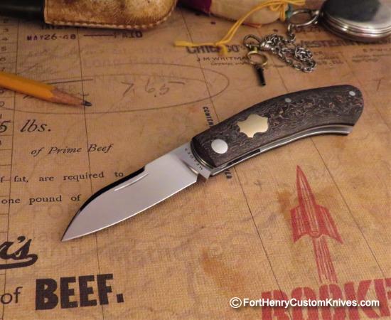 Thys Meades - Custom Mini Dino Slipjoint - Copper Dust
