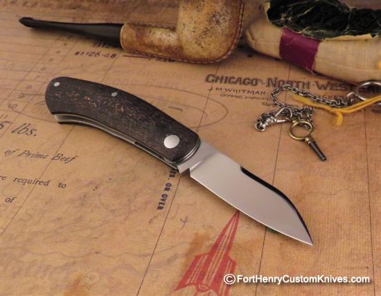 Thys Meades - Custom Mini Dino Slipjoint - Copper Dust - Image 5