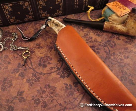 WD Pease - Custom Clip Point - Musk Ox - Abalone - Image 7