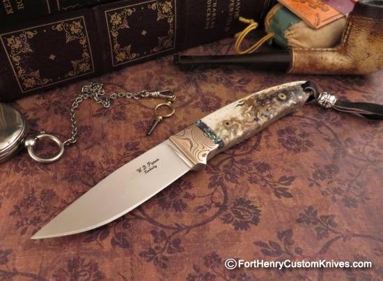 WD Pease - Custom Clip Point - Musk Ox - Abalone