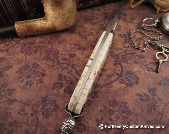 WD Pease - Custom Clip Point - Musk Ox - Abalone - Image 3