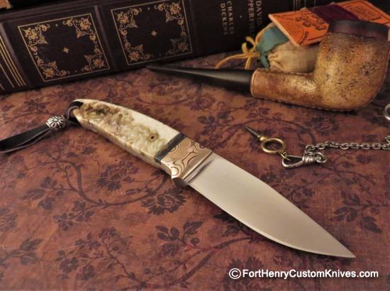 WD Pease - Custom Clip Point - Musk Ox - Abalone - Image 6